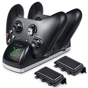 Xbox One Dual Controller Charging Station with 2 Rechargeable Battery Packs