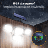 4 Head Solar Sensor Light with Split Panel and Remote - Image 3