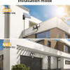 4 Head Solar Sensor Light with Split Panel and Remote - Image 4