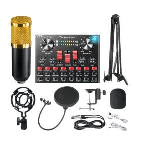 BM800 Condenser microphone with V8s Sound Card