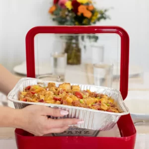 2 in 1 foil Fancy Pans Carrier for Indoor and Outdoor Use - Red