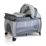 Baby Centre Travel Cot With Folding Mattress Grey