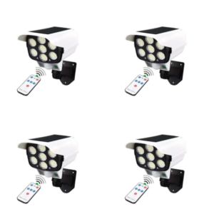 Solar Security Dummy Camera Light With Remote Pack of 4