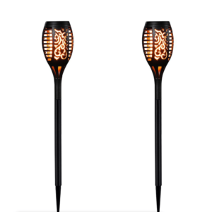 Solar Outdoor Garden Torch Flame Light Pack of 2