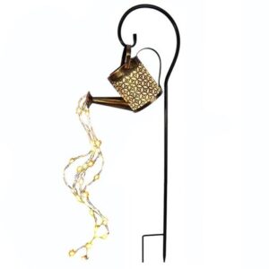 Outdoor Solar Iron Watering Can Garden Light