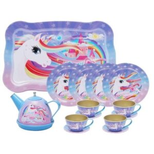 Unicorn Tea Set with Case 15 Piece