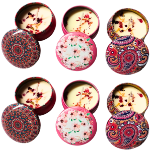 6 x Home Luxury Scented Candle with Dried Petals