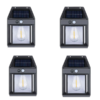 Solar Powered Wall Lamp Pack of 4