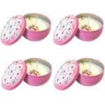 4 x Home Luxury Scented Candle with Dried Petals