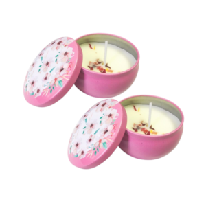 2 x Home Luxury Scented Candle with Dried Petals