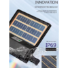 200W IP69 Ultra-Thin Solar Floodlight with Remote Control - Image 2