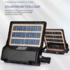 400W IP69 Ultra-Thin Solar Floodlight with Remote Control - Image 2