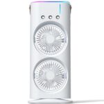 Rechargeable LED Fan with Spray Mist and Remote Control