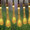 6M Solar Rechargeable Raindrop Fairy Lights - Image 3