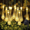 6M Solar Rechargeable Raindrop Fairy Lights - Image 6