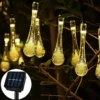 6M Solar Rechargeable Raindrop Fairy Lights - Image 5