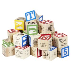 Kids Learn Alphabets 48 Piece Wooden Blocks