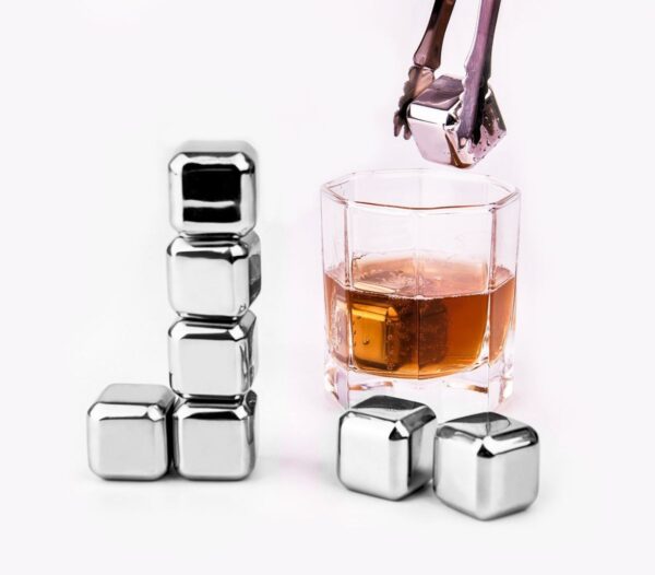 Stainless Steel Chilling Cubes - Set of 8