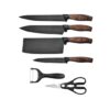 6pcs Knife Set Brown
