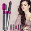 5 In 1 Hair Styler With Hot Air Brush, Air Curler, Hair Dryer, Straighteners, Wrapper