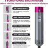 5 In 1 Hair Styler With Hot Air Brush, Air Curler, Hair Dryer, Straighteners, Wrapper