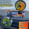 Baihuo MY-7080 Vehicle Cigarette Lighter Powered Dual Head Fan