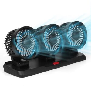 Baihuo MY-7158 Vehicle Cigarette Lighter Powered Triple Head Fan