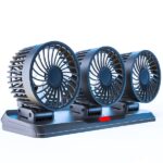 Baihuo MY-7158 Vehicle Cigarette Lighter Powered Triple Head Fan