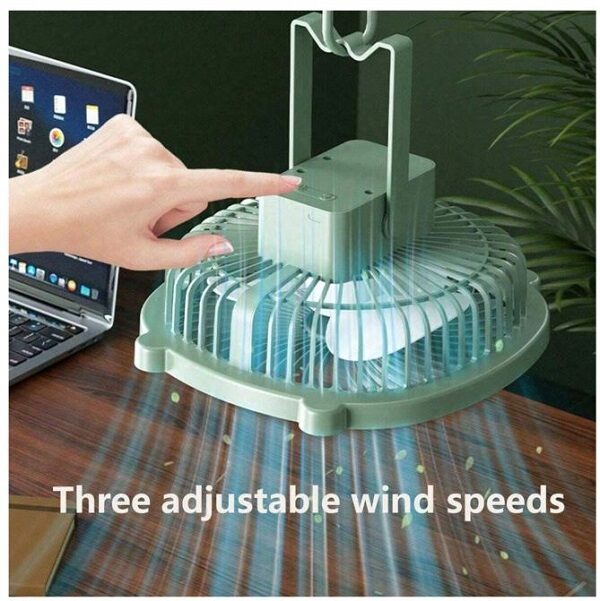 Baihuo MY-7497 Rechargeable 3 Speed Fan 5V 1A With 2 Setting LED Light