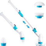 Cordless Tile Scrubber With 4 Replaceable Cleaning Scrubber Brush