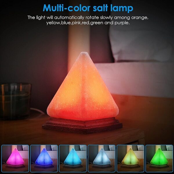 JG20375555 Pyramid Himalayan RGB Salt Lamp With USB Cable
