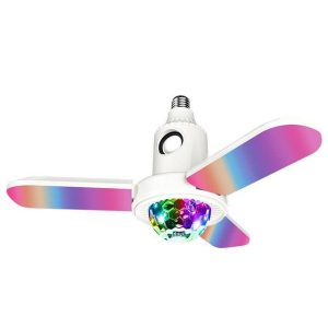 40W Bluetooth Music Light Crystal Magic Ball Trefoil Remote Control RGB LED