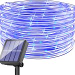 2 x 10M Solar Powered PVC Rope Tube Fairy Lights – Blue