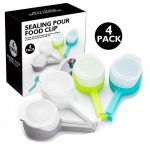 2 x 4PCS Multi-Purpose Snack Bag Sealing Clip with Dispenser Nozzle
