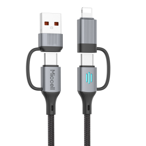 Miccell D145 4-in-1 High Power 240W Fast Charging Braided Cable