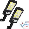 2 x Solar Street Lights Outdoor Remote Control Solar Parking Lot Lights