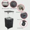 Gas Square Patio Fire Pit with Glass Panel - 13Kwh - Image 4