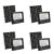 100W Solar LED Flood Light With Remote – 4 Pack