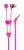 Wraps Wristband Headphone – Pink