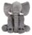 Totland Elephant Pillow – Dark Grey