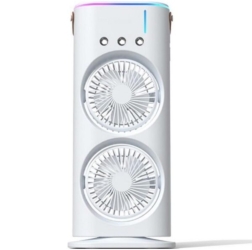 Rechargeable LED Fan With Spray Mist And Remote Control