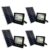 200W LED Solar Flood Light with Remote – Pack of 4