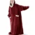Extra long Plush Blanket Hoodies Red