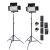 Rechargeable Video/Photo LED Light Kit – U800 + 2Pcs 3200 – 6500K