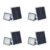 EL-IP66 LED Solar Flood Light with Remote 200W 4 Pack