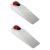 White Wooden Wedge Lady Bug Door Stopper Set of 2