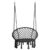 Hanging Rope Chair For Garden – Black