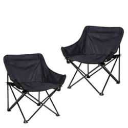 2 Piece Folding Outdoor and Camping Chair with Carrier Bag