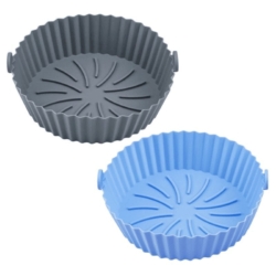 16cm Non Stick Air Fryer Silicone Liners with Handles – 2 Pack