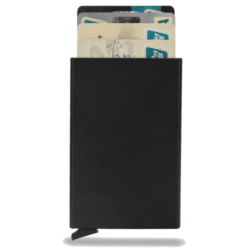 Aluminum RFID Popup Card Holder Black